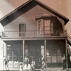 Photo of the early Carr-Hanson store in Pelican Rapids Press.