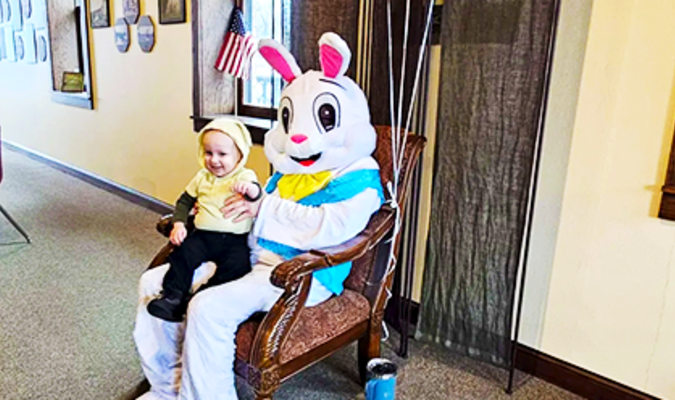 The Easter Bunny posed for photos with area kids at the Easter Family Fun Event at Historic City Hall, Saturday, March 30.
