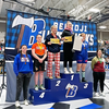 Pelican Rapids 7th grader McKennah Norton, second from left, placed 4th at the Section 6/8A meet. McKennah is the first Viking to place in the Girls’ Section Wrestling Meet.