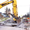 By 7 p.m., Monday night, April 15, the northbound lane of Highway 59 was already in rubble, past the Pelican Rapids High School, as the massive Highway 59 reconstruction project was launched.