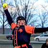 Zayli Arrow pitches the first game of a doubleheader against Breckenridge-Wahpeton on April 10 at Pelican.